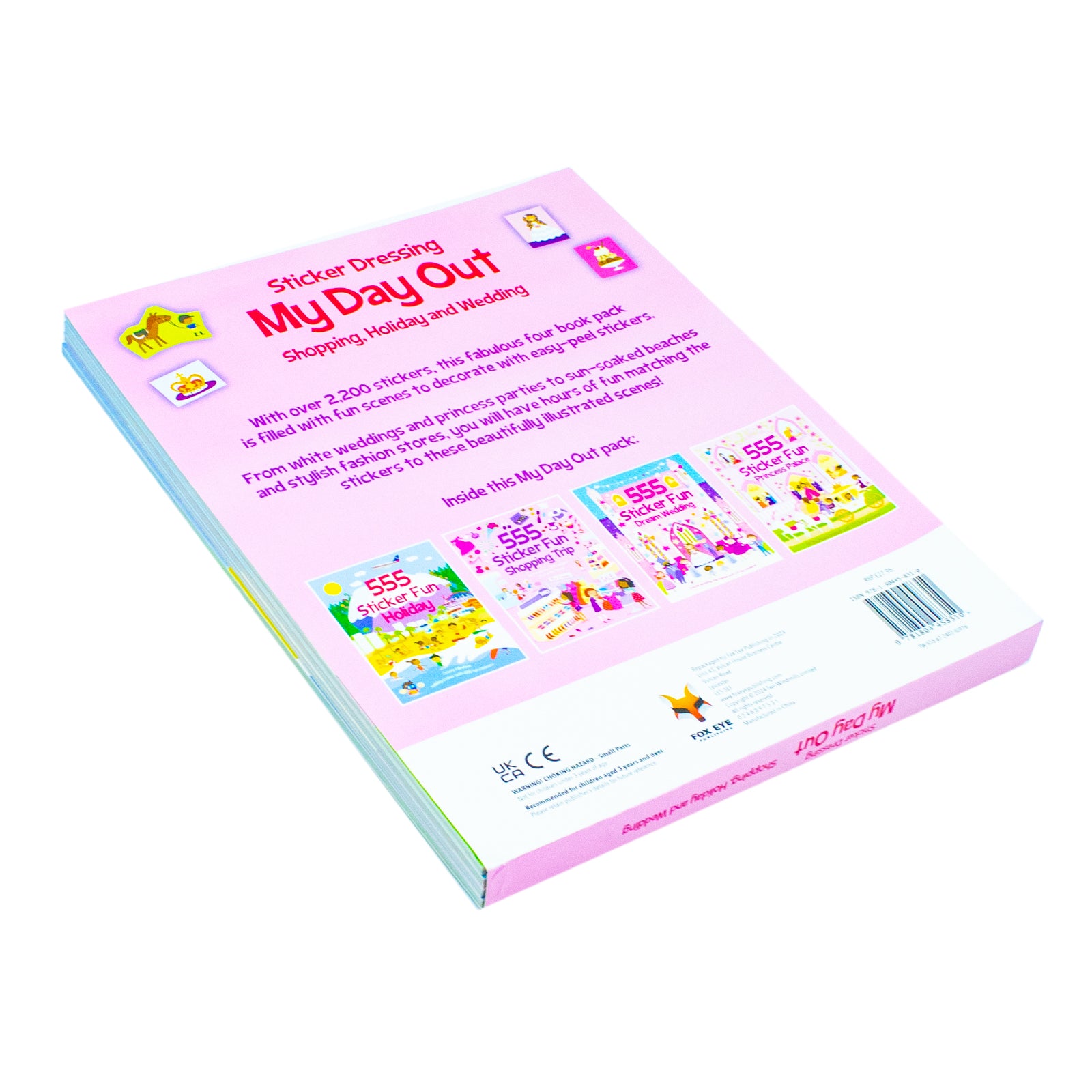 Sticker Dress Up 4 Activity Book Collection Set My Day Out Fashion Shopping, Holiday, Princess Palace and Wedding: (Over 555 Fun Stickers in Each Book) - Lets Buy Books