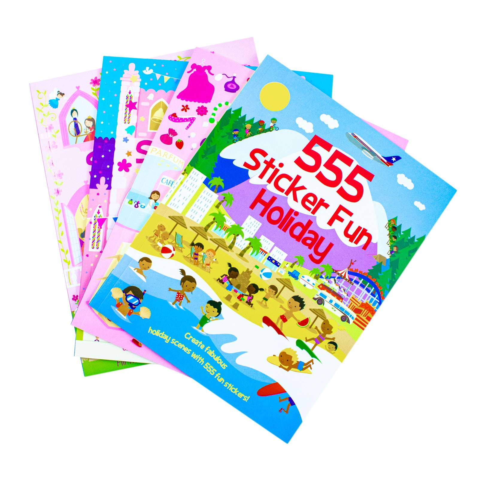 Sticker Dress Up 4 Activity Book Collection Set My Day Out Fashion Shopping, Holiday, Princess Palace and Wedding: (Over 555 Fun Stickers in Each Book) - Lets Buy Books