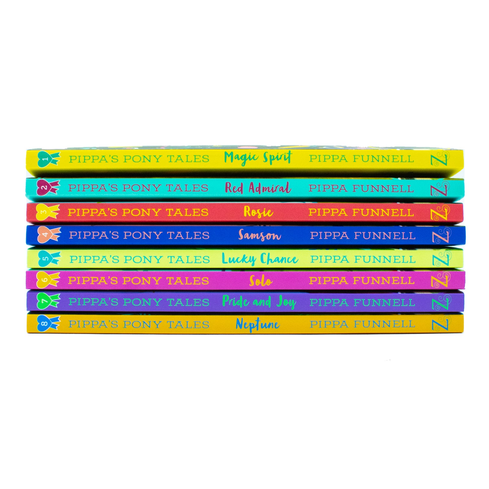Pippa's Pony Tales 8 Books Collection Set by Pippa Funnell (Magic Spirit, Red Admiral, Rosie, Samson, Lucky Chance, Solo, Pride and Joy, Neptune) - Lets Buy Books