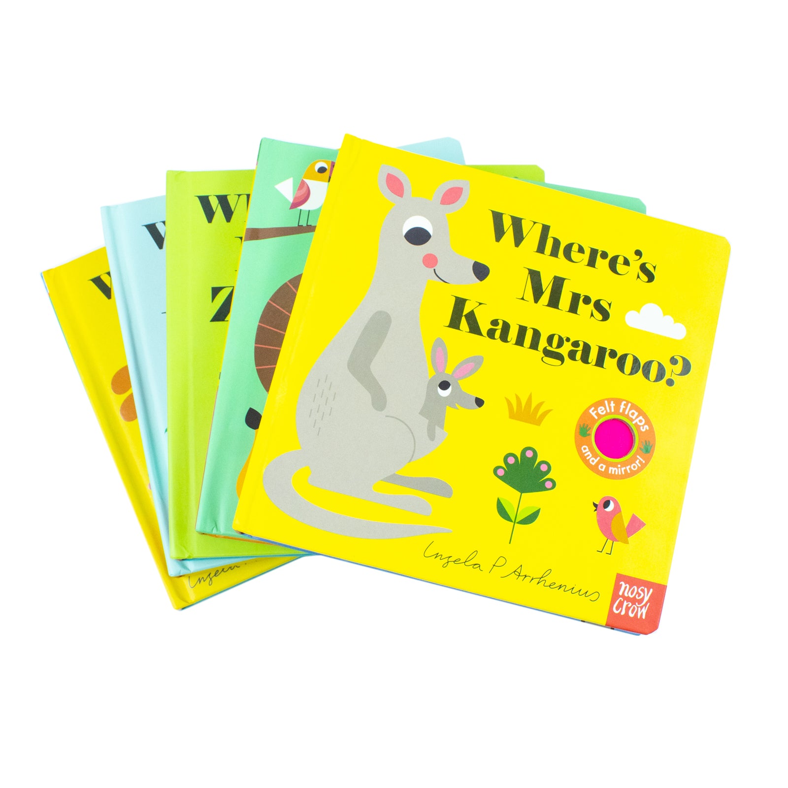 Felt Flaps 5 Books Collection Set by Ingela P Arrhenius (Where's Mrs Kangaroo?, Where's Mrs Hen?, Where's Mr Zebra, Where's Mr Lion? & Where's Mr Duck?) - Lets Buy Books