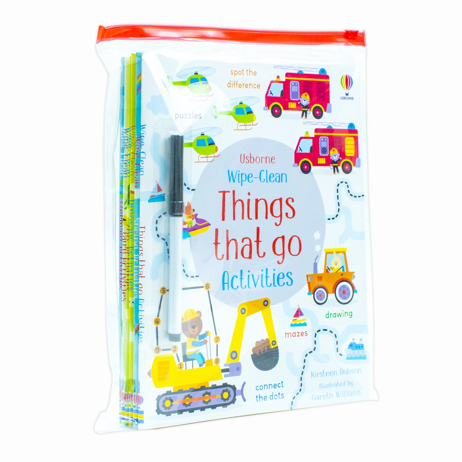 Usborne Wipe Clean Activities 6 Books Collection Set By Kirsteen Robson Dinosaur Activities - Lets Buy Books