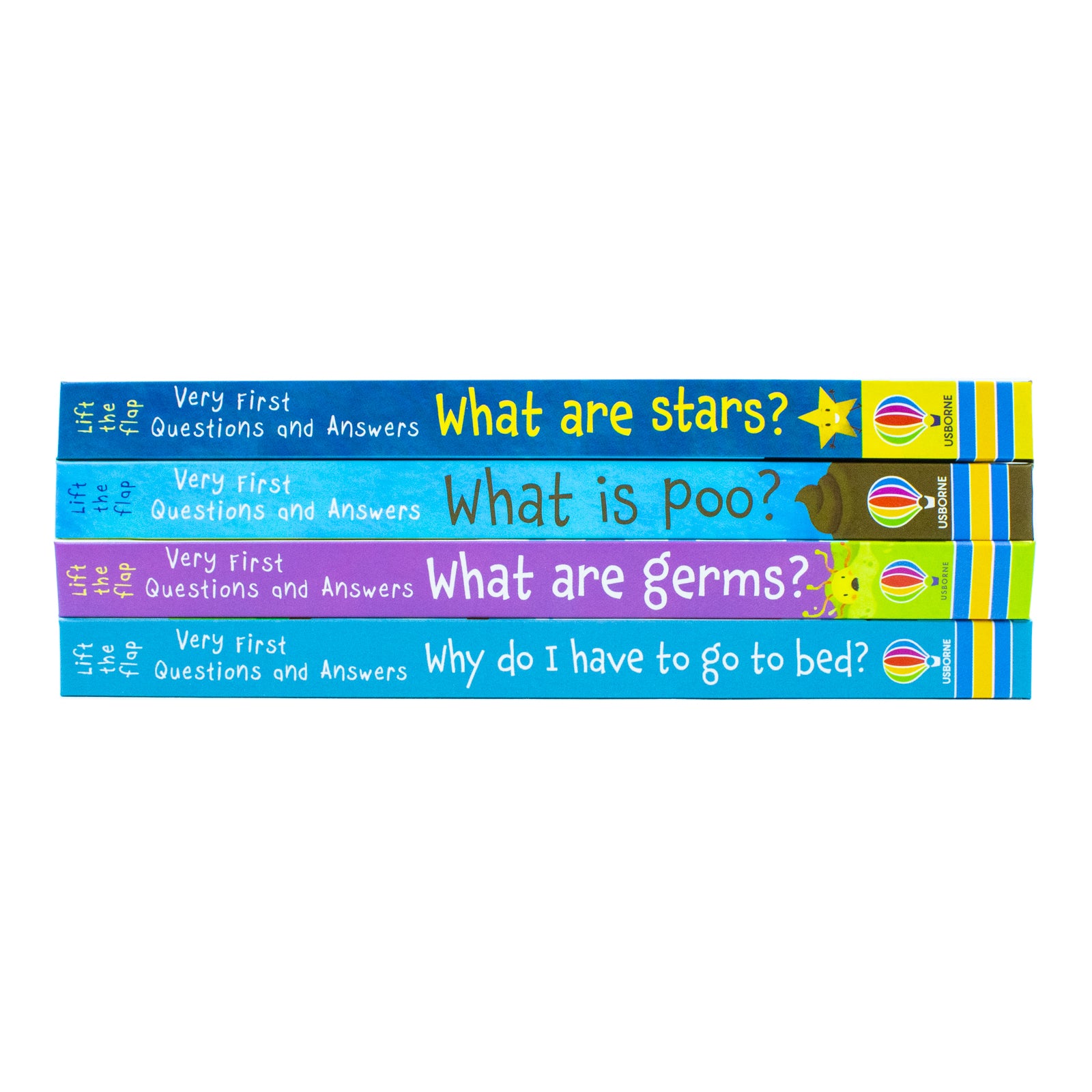 Usborne Lift-The-Flap Very First Questions Answers 2 Collection 4 Books Set Star, Germs - Lets Buy Books