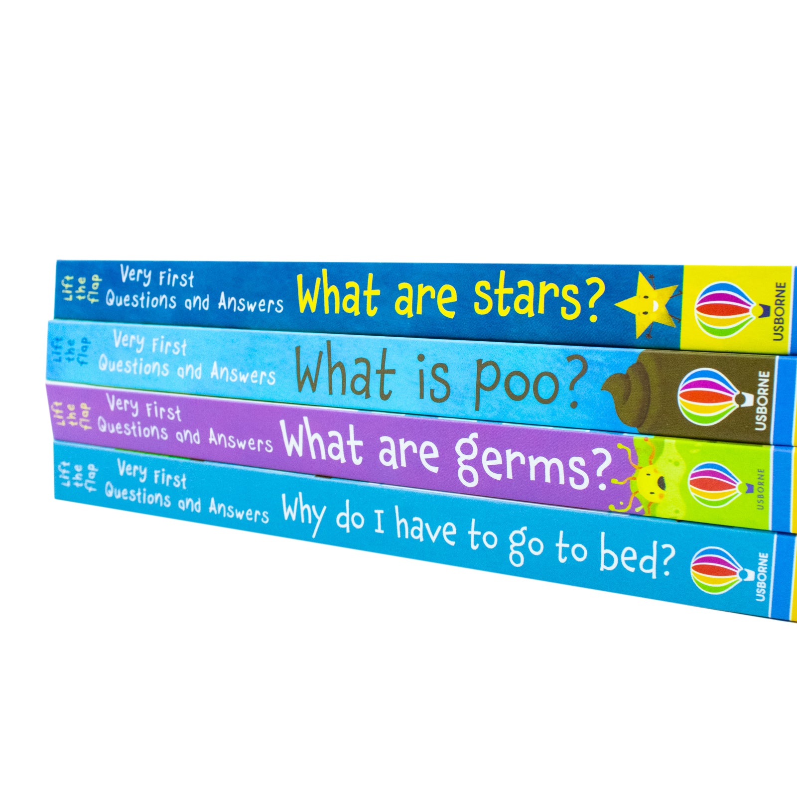 Usborne Lift-The-Flap Very First Questions Answers 2 Collection 4 Books Set Star, Germs - Lets Buy Books