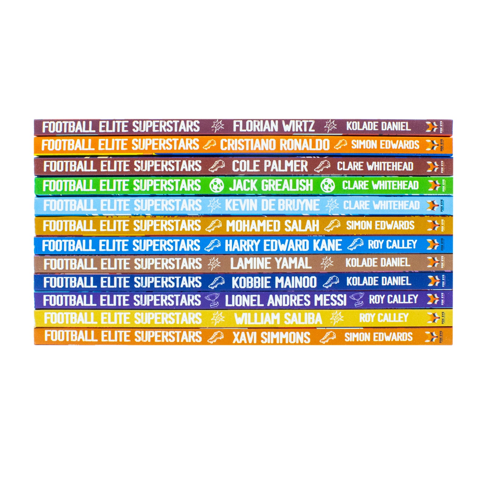 Football Elite Superstars 12 Books Box Set by Simon Edwards Jack Grealish, Lionel Messi - Lets Buy Books