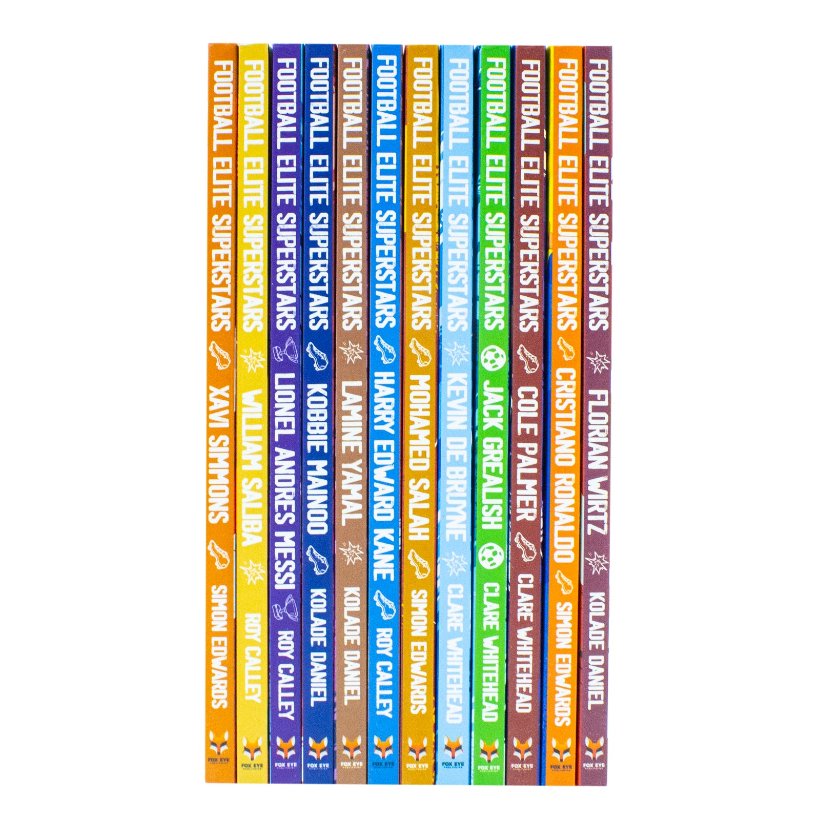 Football Elite Superstars 12 Books Box Set by Simon Edwards Jack Grealish, Lionel Messi - Lets Buy Books