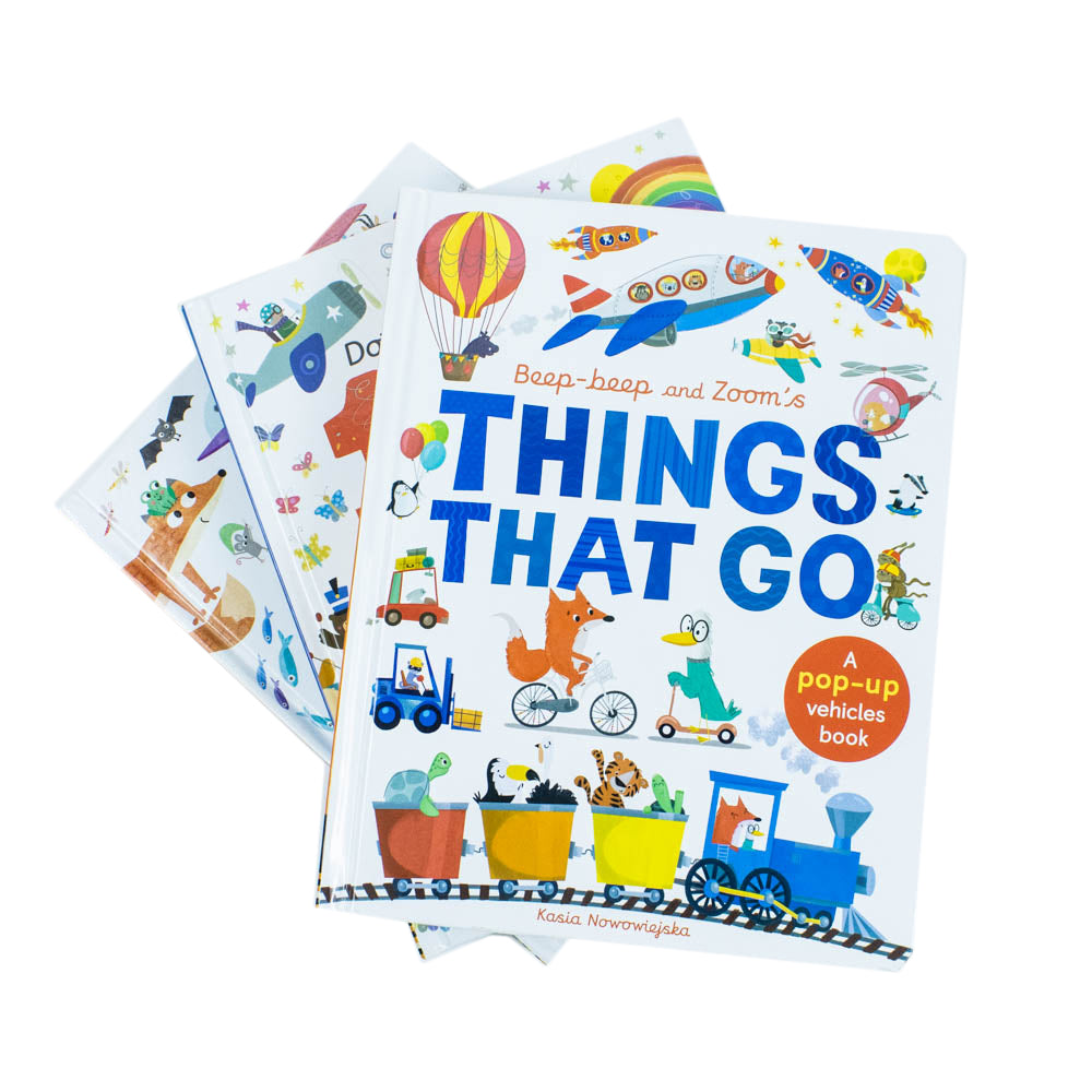 Little Learners Pop-Up Collection 3 Books Box Set Beep-Beep & Zooms Things - Lets Buy Books