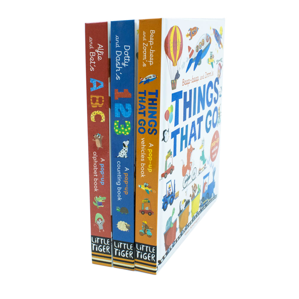 Little Learners Pop-Up Collection 3 Books Box Set Beep-Beep & Zooms Things - Lets Buy Books