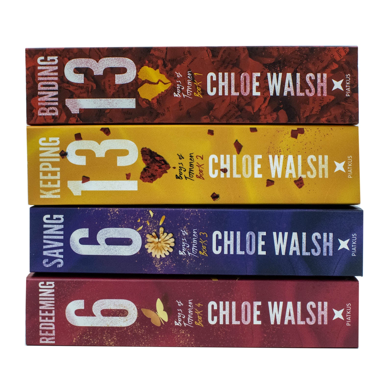 Boys Of Tommen Series 4 Book Set By Chloe Walsh Binding 13, Keeping 13, Saving 6, Redeeming 6 - Lets Buy Books