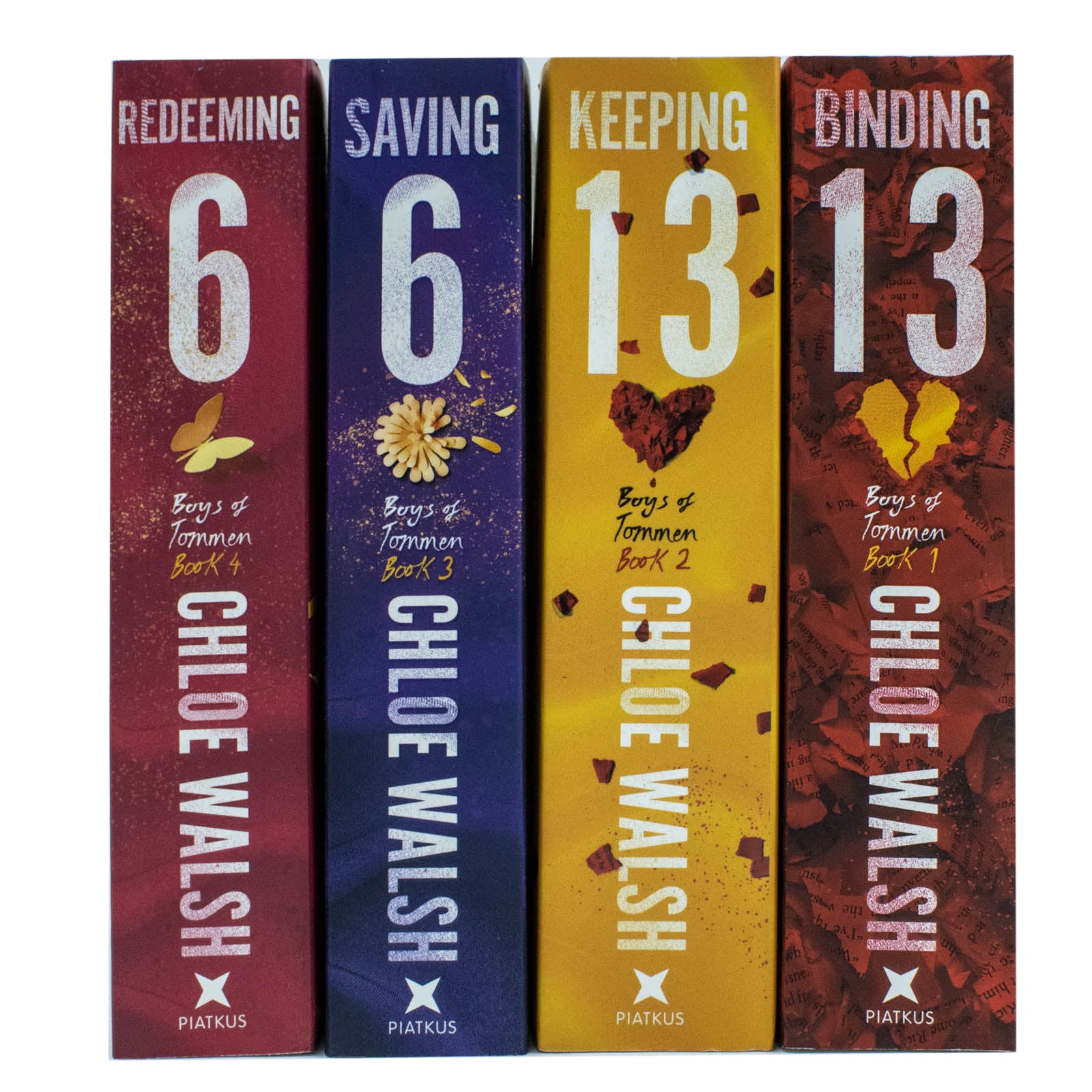Boys Of Tommen Series 4 Book Set By Chloe Walsh Binding 13, Keeping 13, Saving 6, Redeeming 6 - Lets Buy Books