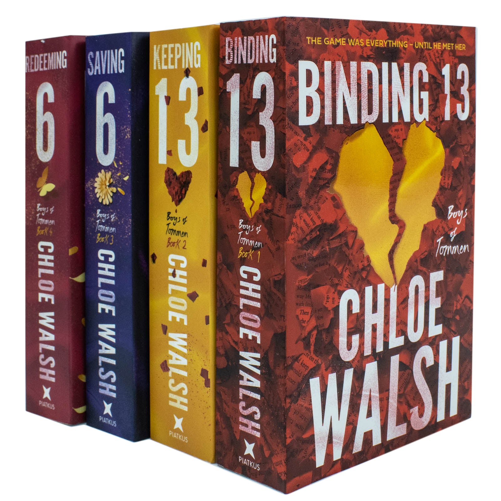Boys Of Tommen Series 4 Book Set By Chloe Walsh Binding 13, Keeping 13, Saving 6, Redeeming 6 - Lets Buy Books