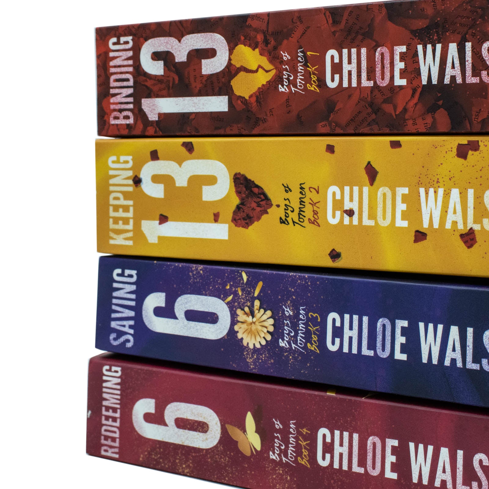 Boys Of Tommen Series 4 Book Set By Chloe Walsh Binding 13, Keeping 13, Saving 6, Redeeming 6 - Lets Buy Books