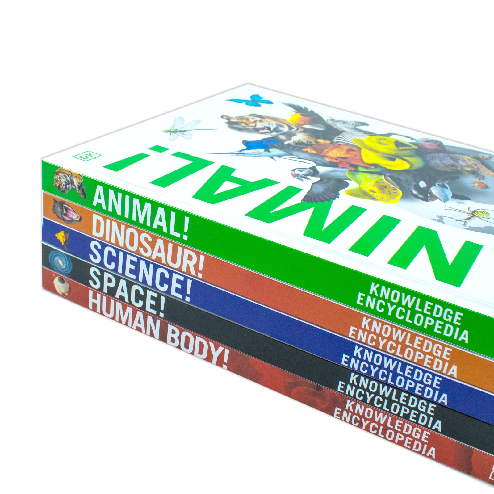 Knowledge Encyclopedias Collection 5 Books Set By DK (Human Body, Science, Space, Animal & Dinosaur) - Lets Buy Books