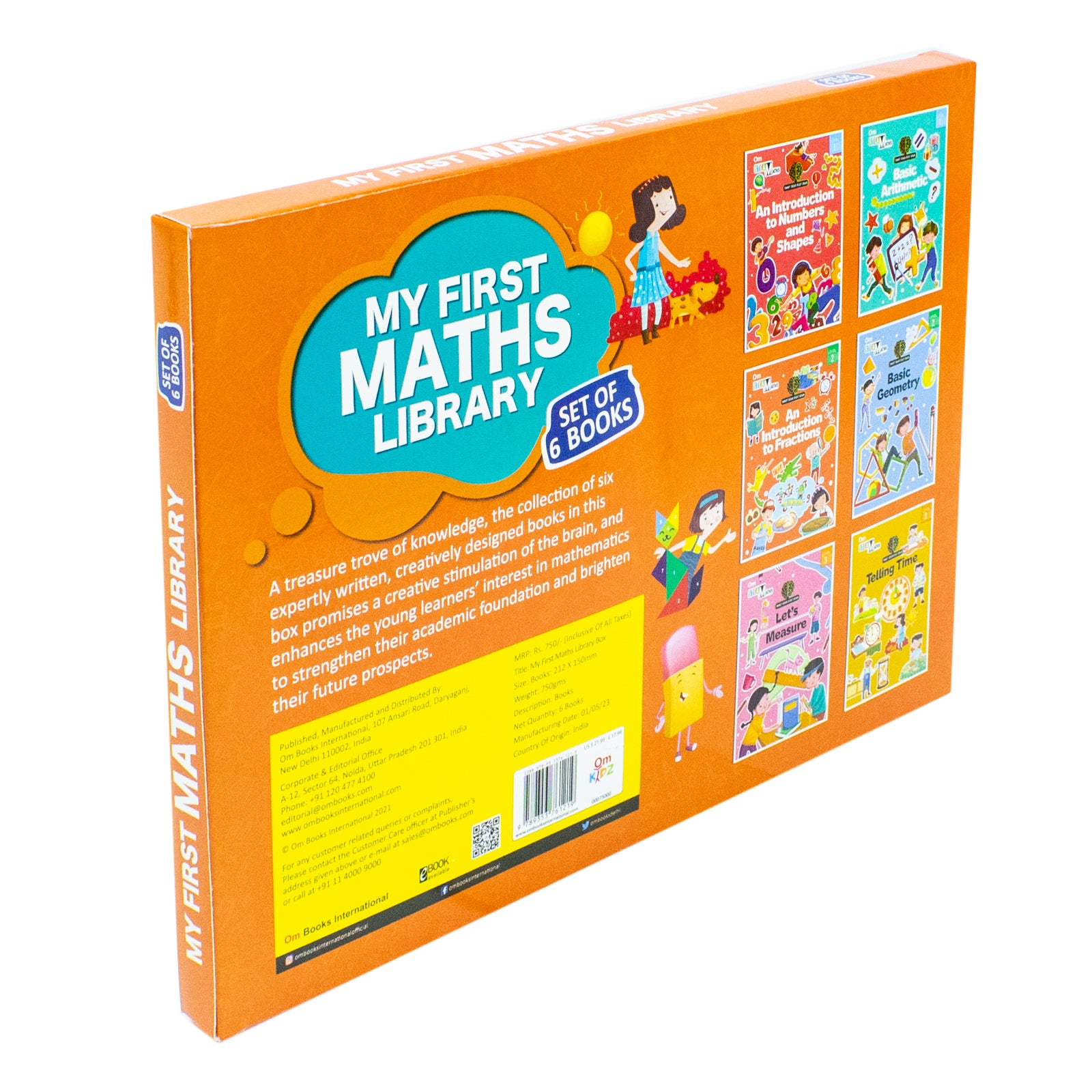 My First Maths Library set of 6 books [Level 1-3] Numbers and Shapes, Basic Geometry - Lets Buy Books