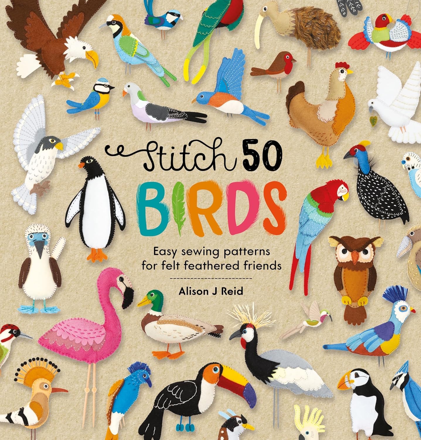 Alison J Reid Collection 4 Books Set (Stitch 50 Dogs, Stitch 50 Cats, Stitch 50 Birds & Stitch 50 Pokémon) - Lets Buy Books