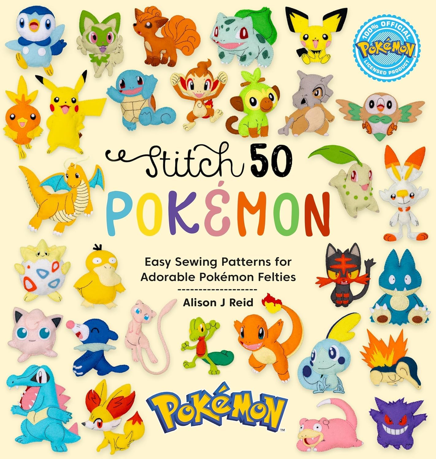 Alison J Reid Collection 4 Books Set (Stitch 50 Dogs, Stitch 50 Cats, Stitch 50 Birds & Stitch 50 Pokémon) - Lets Buy Books