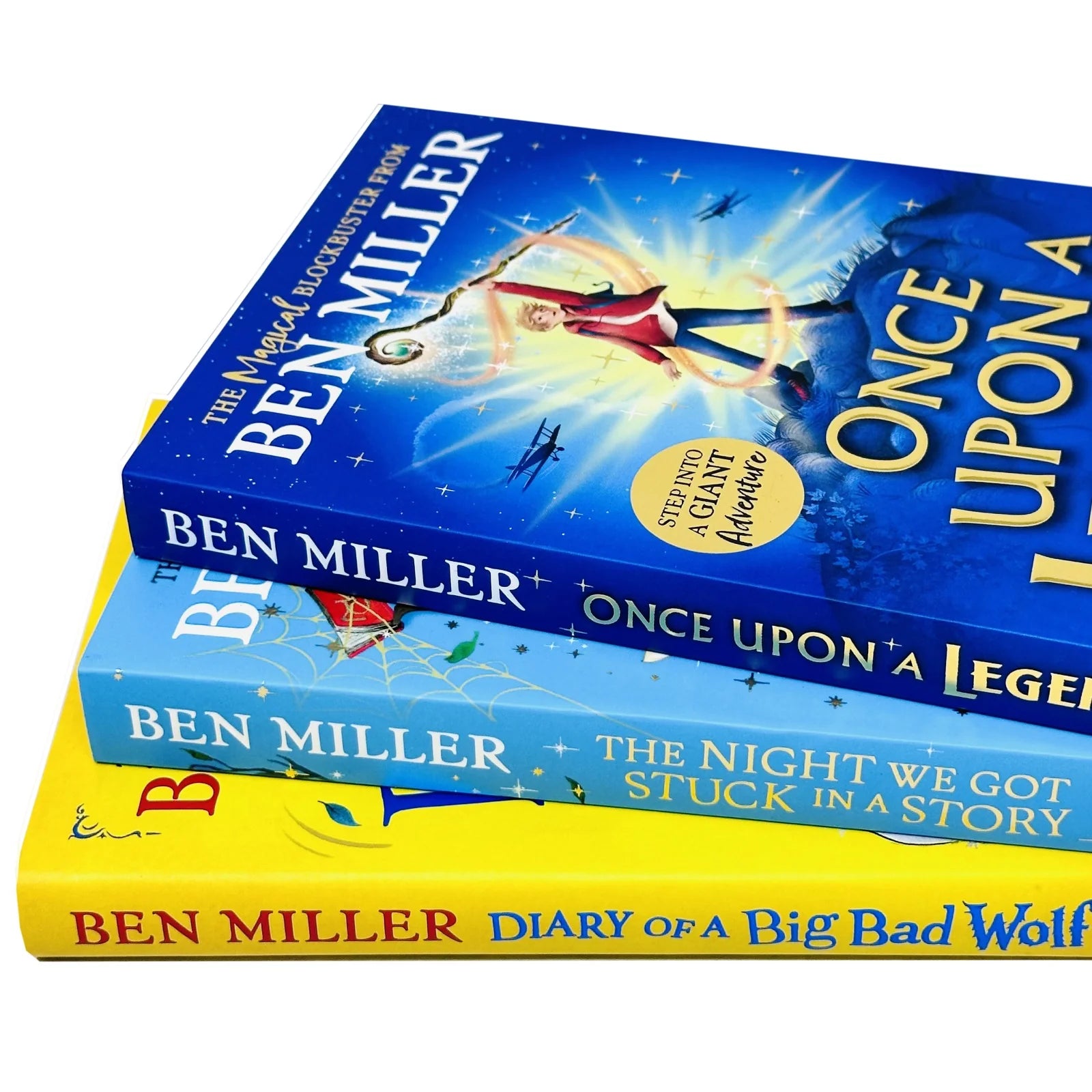 Ben Miller 3 Books Collection Set (The Night We Got Stuck in a Story, Diary of a Big Bad Wolf [Hardback] ) by Ben Miller