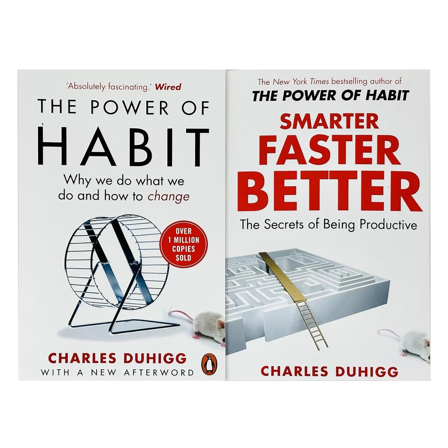 Charles Duhigg Collection 2 Books Set Power of Habit, Smarter Faster Better - Lets Buy Books