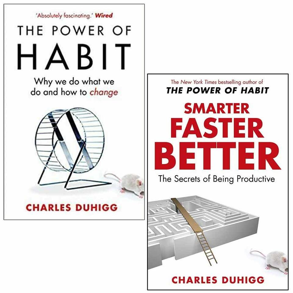 Charles Duhigg Collection 2 Books Set Power of Habit, Smarter Faster Better - Lets Buy Books