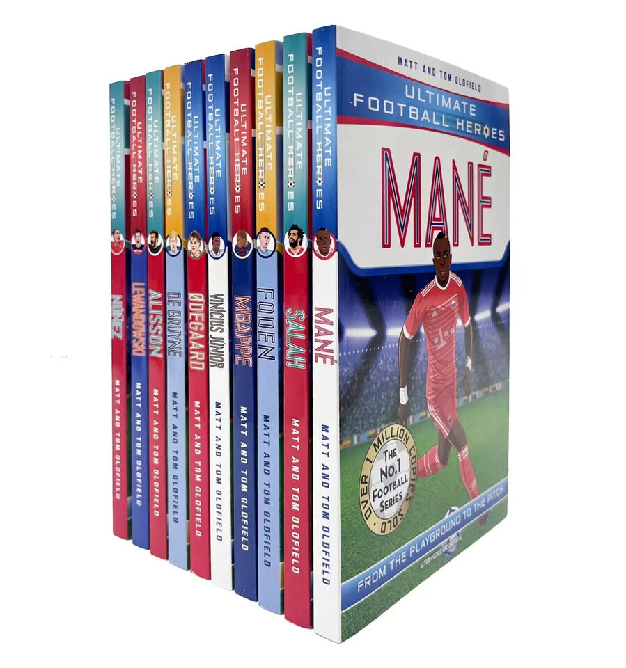 Ultimate Football Heroes Series 10 Books Collection Set By Matt and Tom Oldfield (New Set 2)Mane, Salah, Foden, Mbappe - Lets Buy Books