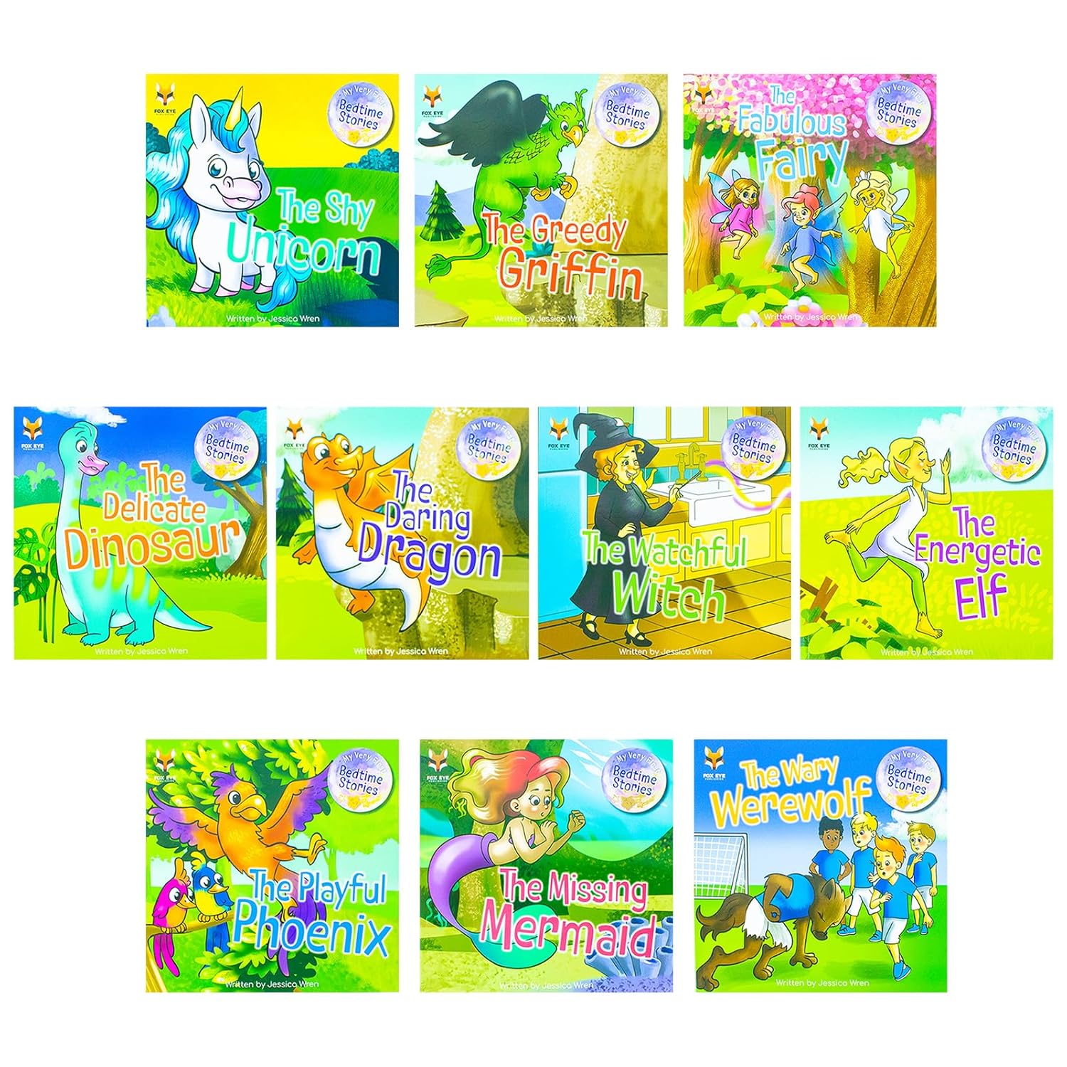 My Very First Bed Time Stories 10 Books Collection Set Delicate Dinosaur, Energetic Elf, Daring Dragon - Lets Buy Books