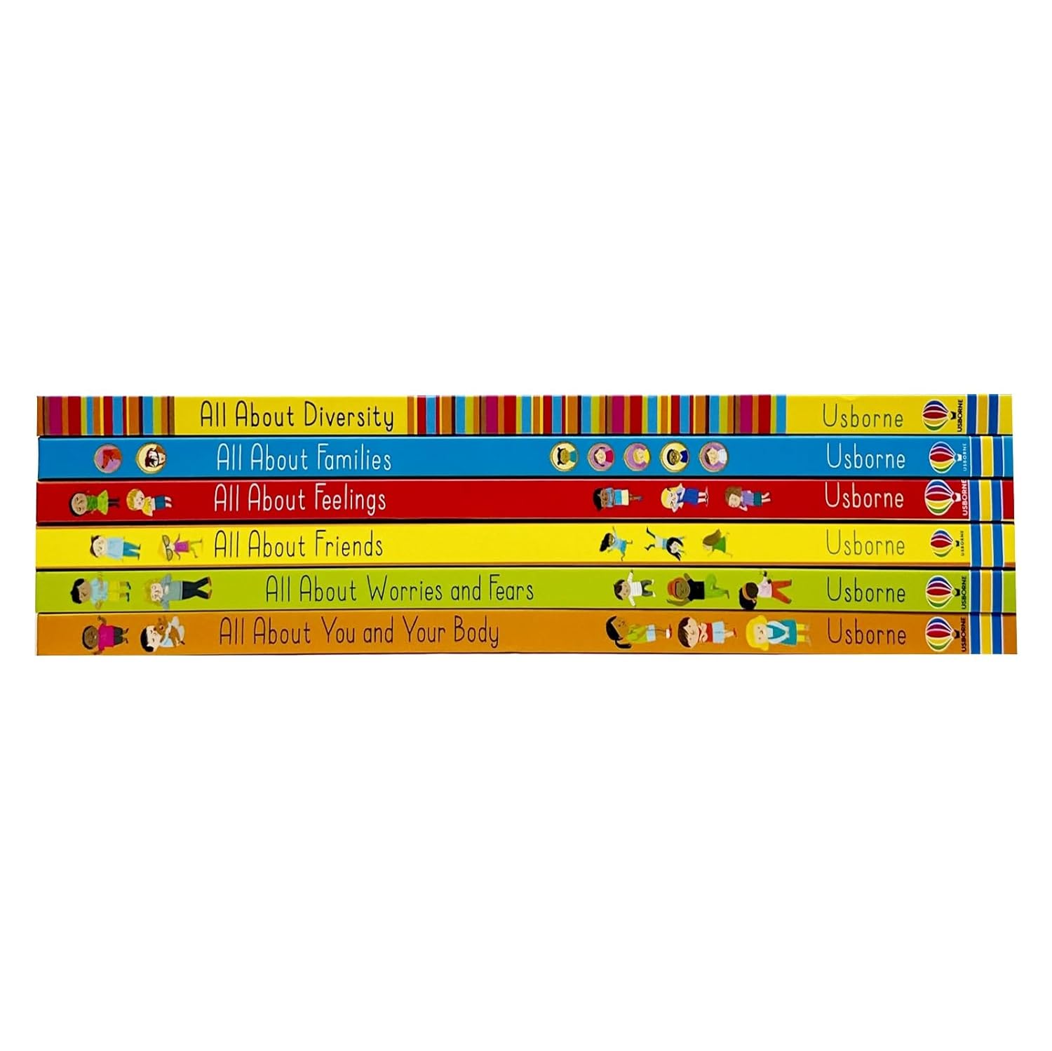 Usborne All About Feelings My First Books 6 Books Set By Felicity Brooks (All About Feelings, All About Families, All About Diversity, All About Friends, Worries and Fears You and Your Body) - Lets Buy Books
