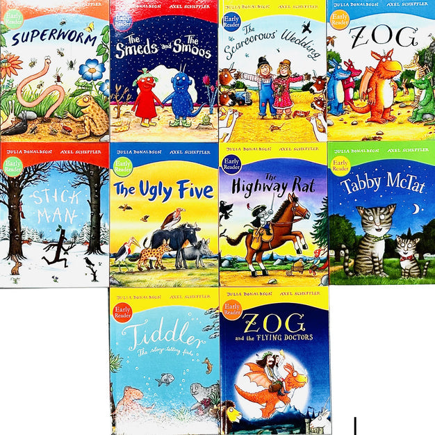 Julia Donaldson Early Readers 10 Books Collection Set ( Tiddler, Stick Man, Tabby McTat ) - Lets Buy Books