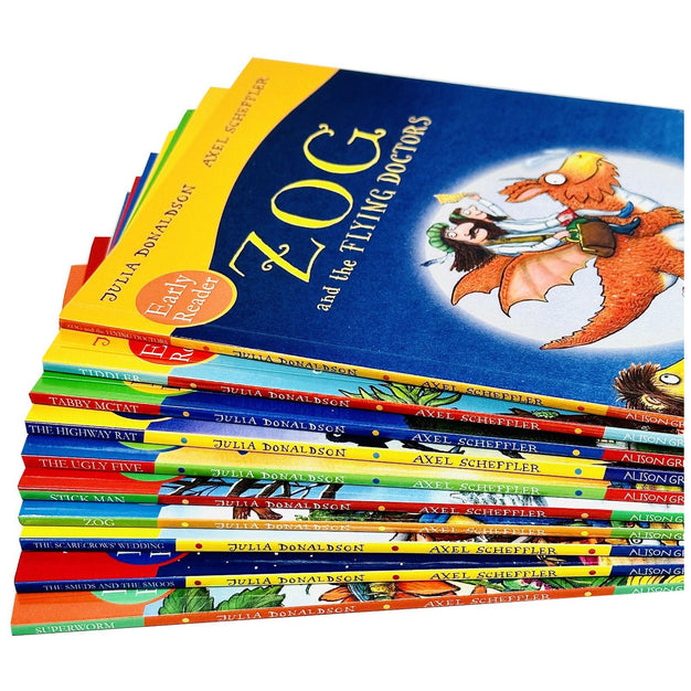 Julia Donaldson Early Readers 10 Books Collection Set ( Tiddler, Stick Man, Tabby McTat ) - Lets Buy Books
