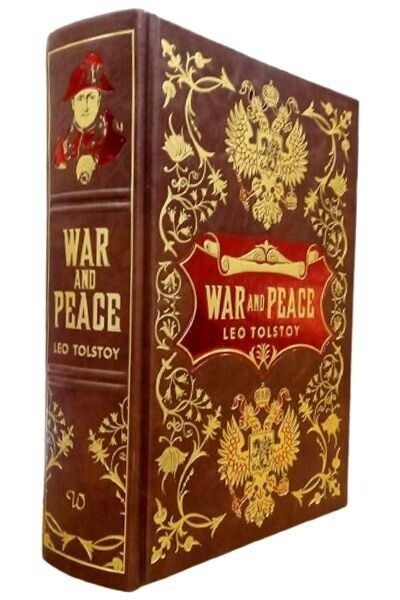 War and Peace Deluxe Leather Bound by Leo Tolstoy Leather Bound - Lets Buy Books