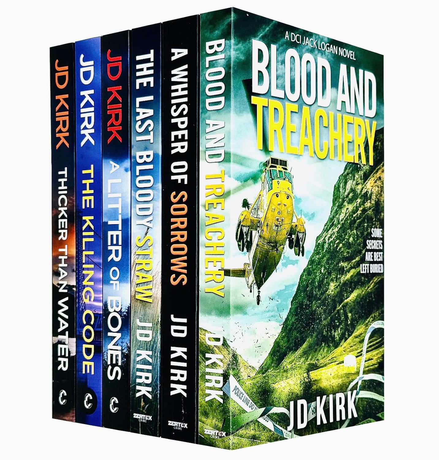 DCI Logan Crime Thrillers 1-6 Books Collection Set By JD Kirk A Litter of Bones, Thicker Than Water - Lets Buy Books