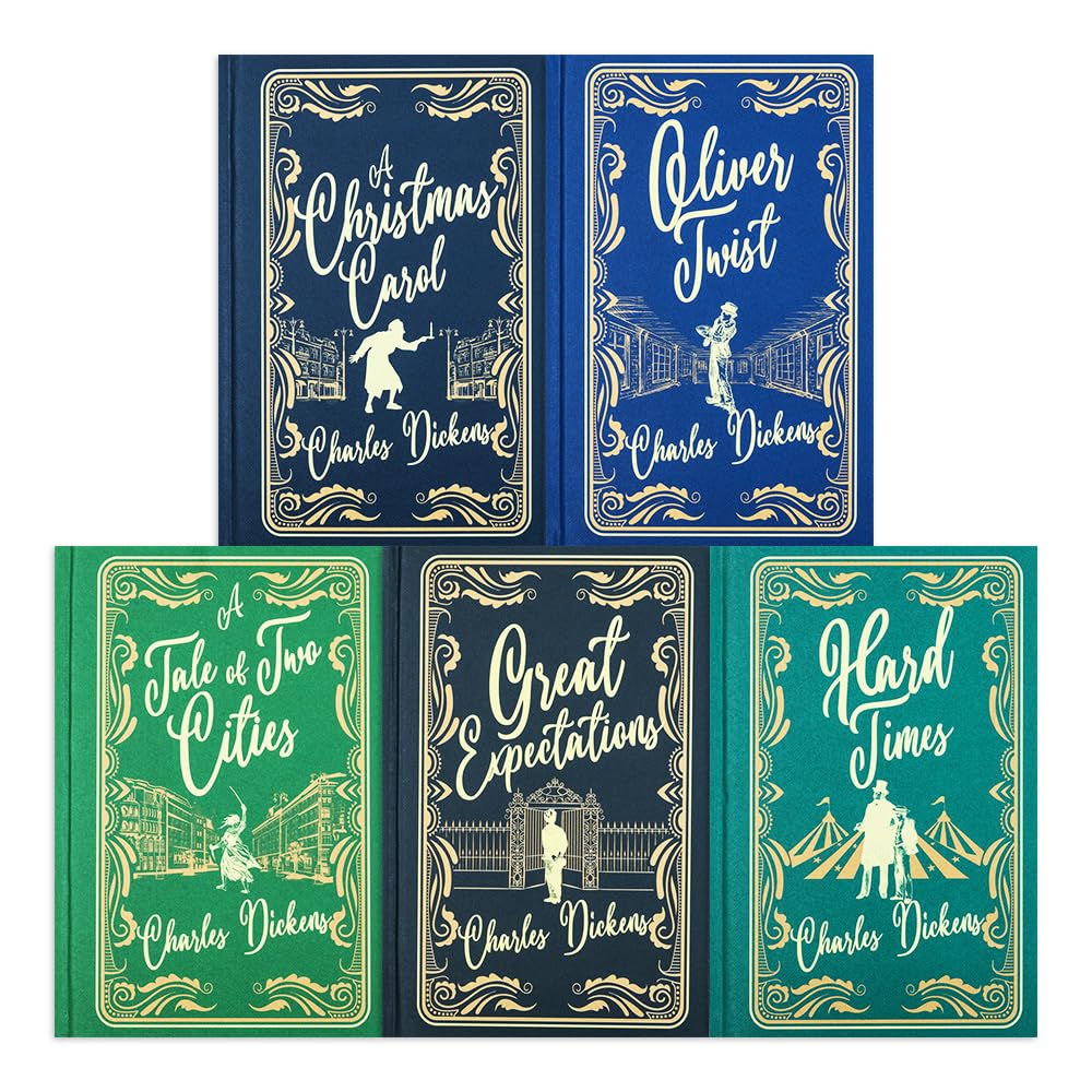 Major Works of Charles Dickens 5 Books Deluxe Hardback Set A Christmas Carol - Lets Buy Books