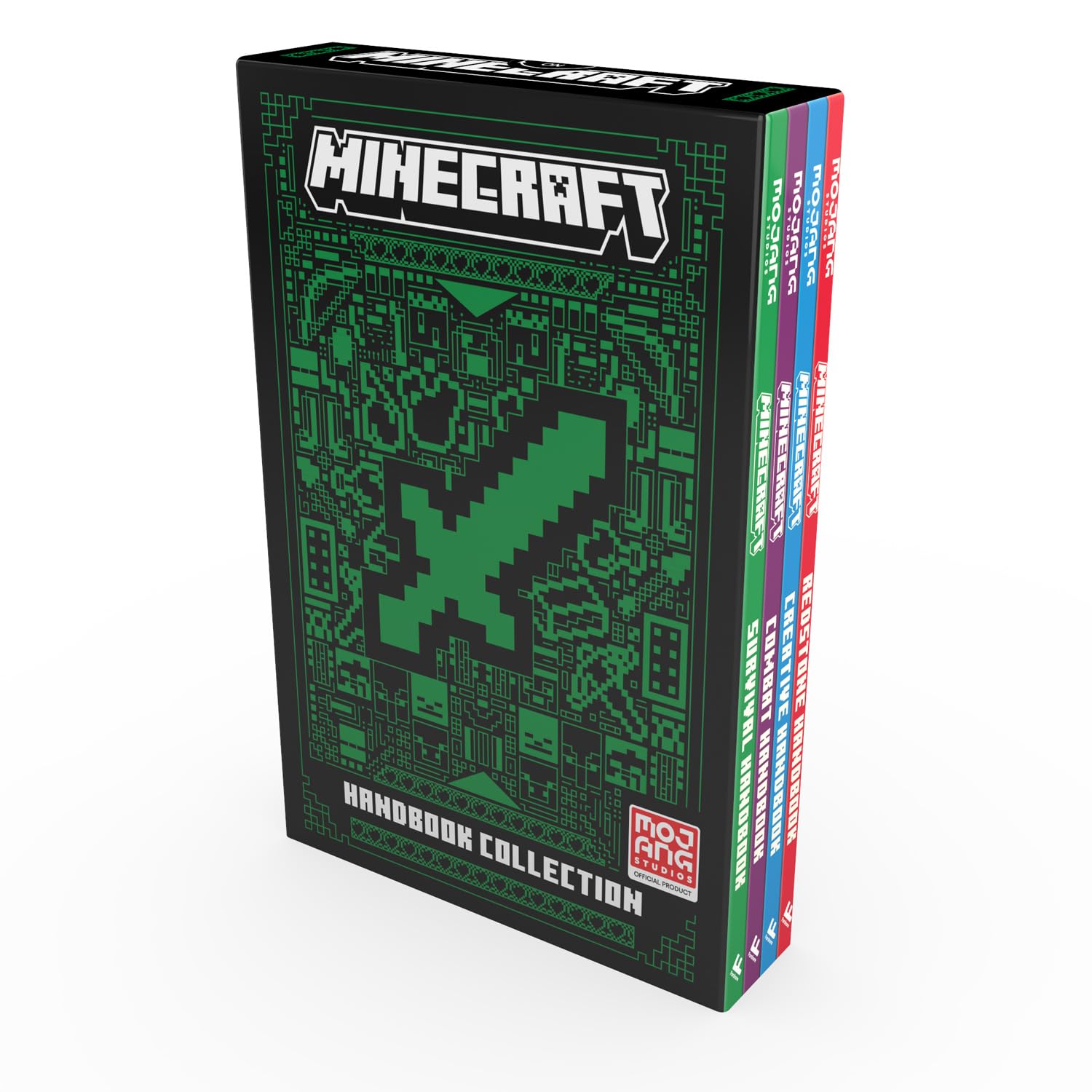 All New Official Minecraft Combat Handbook 4 Books Collection Set By Mojang AB (Combat Handbook, Creative Handbook, Survival Handbook & Redstone Handbook) - Lets Buy Books