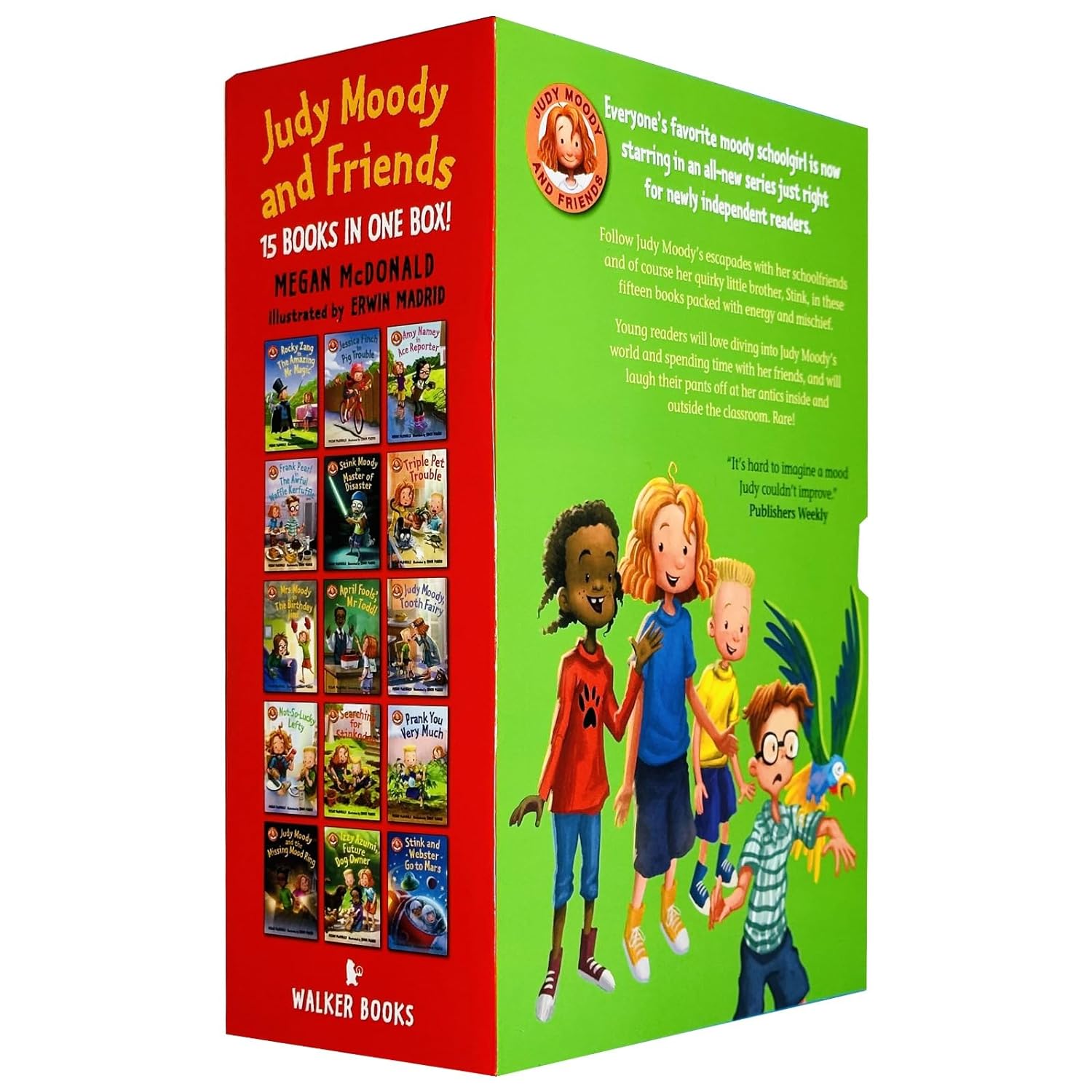 Judy Moody and Friends 15 Books Collection Box Set By Megan McDonald (Rocky Zang in The Amazing Mr. Magic, Jessica Finch in Pig Trouble,Amy Namey in Ace Reporter,April Fools Mr. Todd, & More - Lets Buy Books