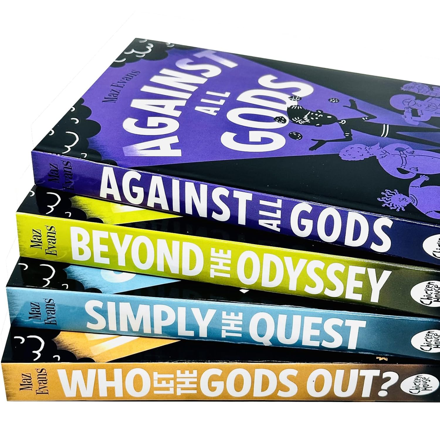 Who Let the Gods Out Series 4 Books Collection Set By Maz Evans Against All Gods, Beyond the Odyssey - Lets Buy Books