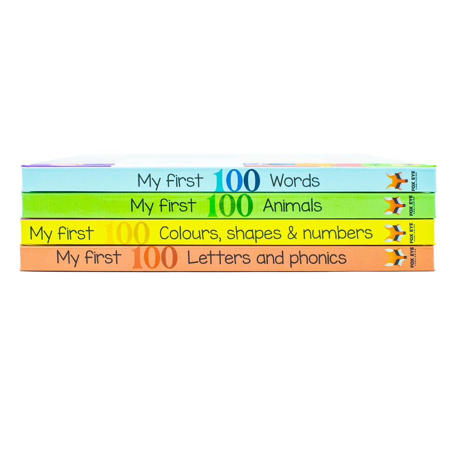 My First 100 Words Box Set 4 Board Books Collection Set Words, Animals, Colours - Lets Buy Books