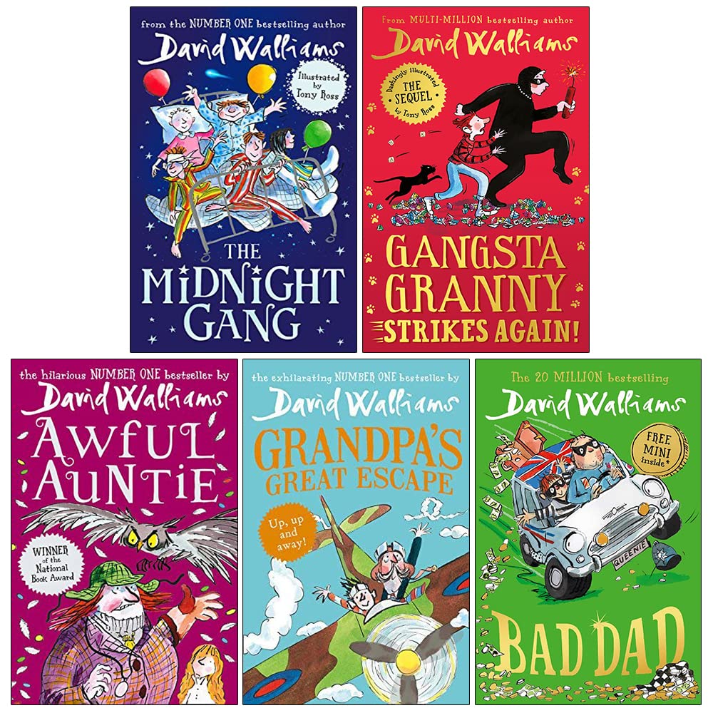 David Walliams Collection 5 Books Set Bad Dad, Grandpa Great Escape, Awful Auntie - Lets Buy Books