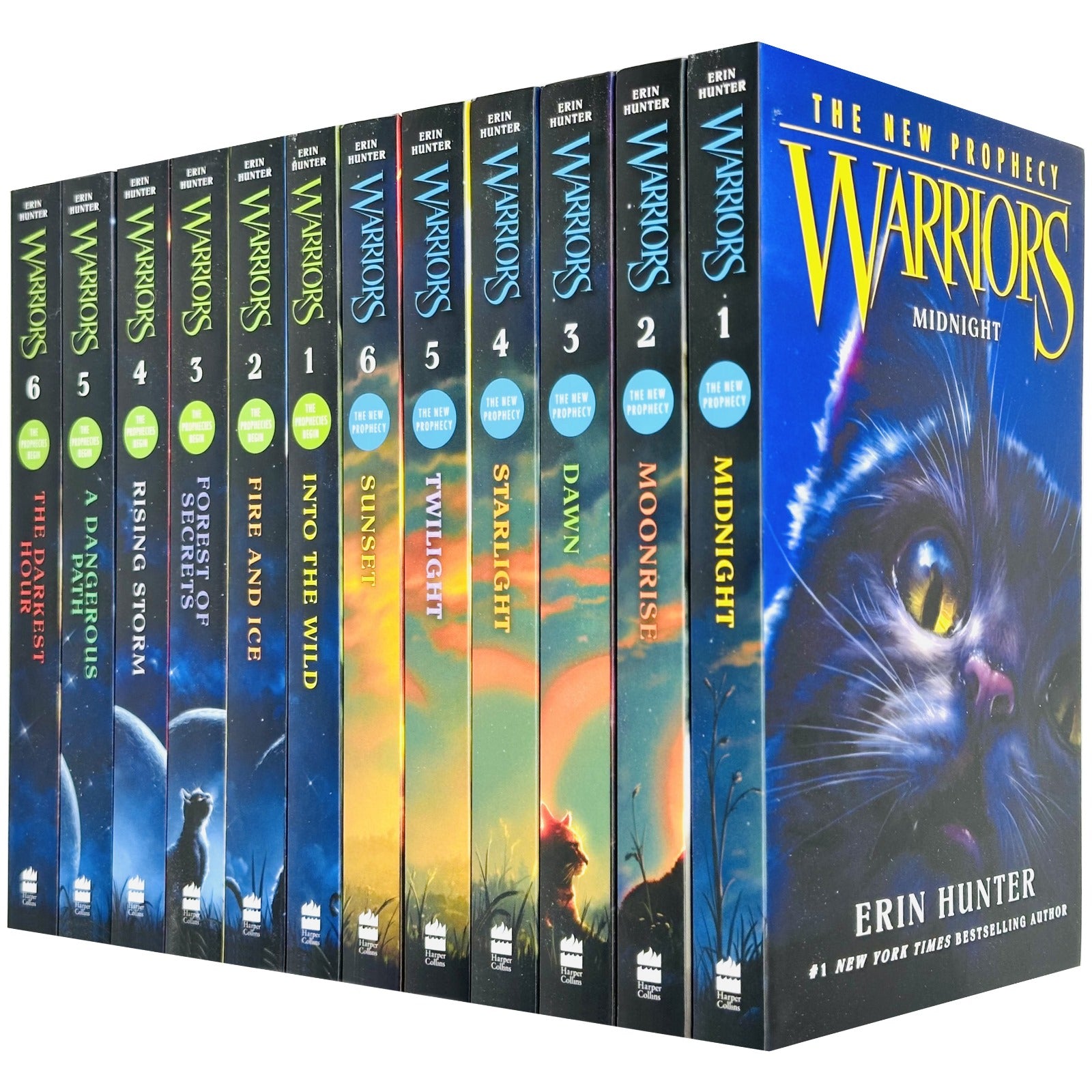 Warrior Cats Volume 1 to 12 Books Collection Set (The Complete First Series (Warriors: The Prophecies Begin Volume 1 to 6) & The Complete Second Series (Warriors: The New Prophecy Volume 7 to 12) - Lets Buy Books
