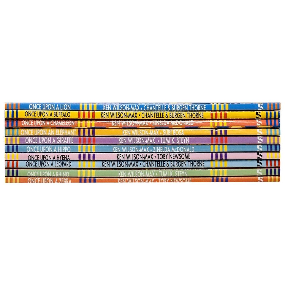 African Stories Children Collection 10 Books Set By Ken Wilson-Max (Once Upon a Zebra, Rhino, Leopard, Hyena) - Lets Buy Books