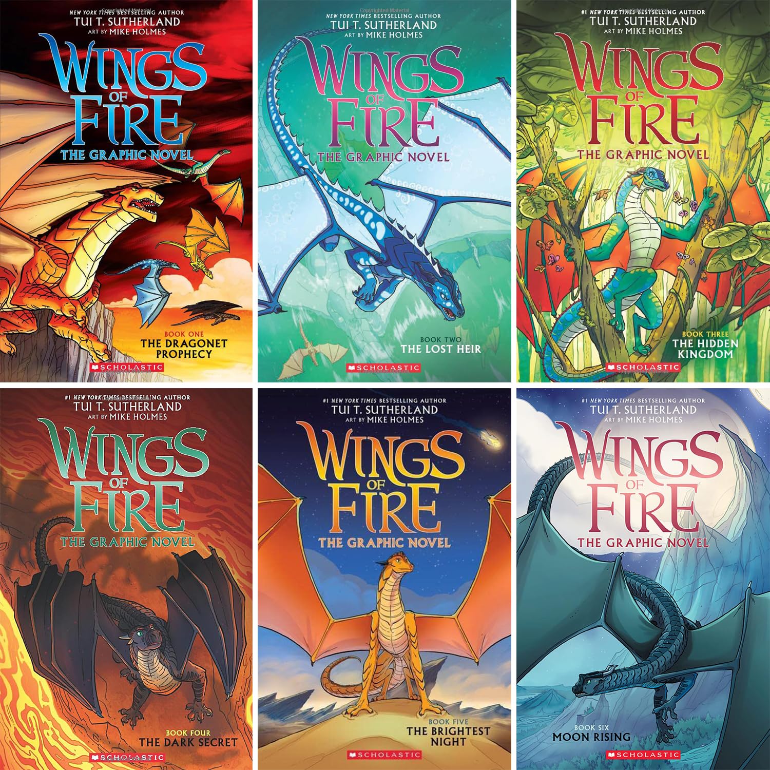 Wings of Fire Graphic Novels 6 Books Collection Set by Tui T. Sutherland - Lets Buy Books