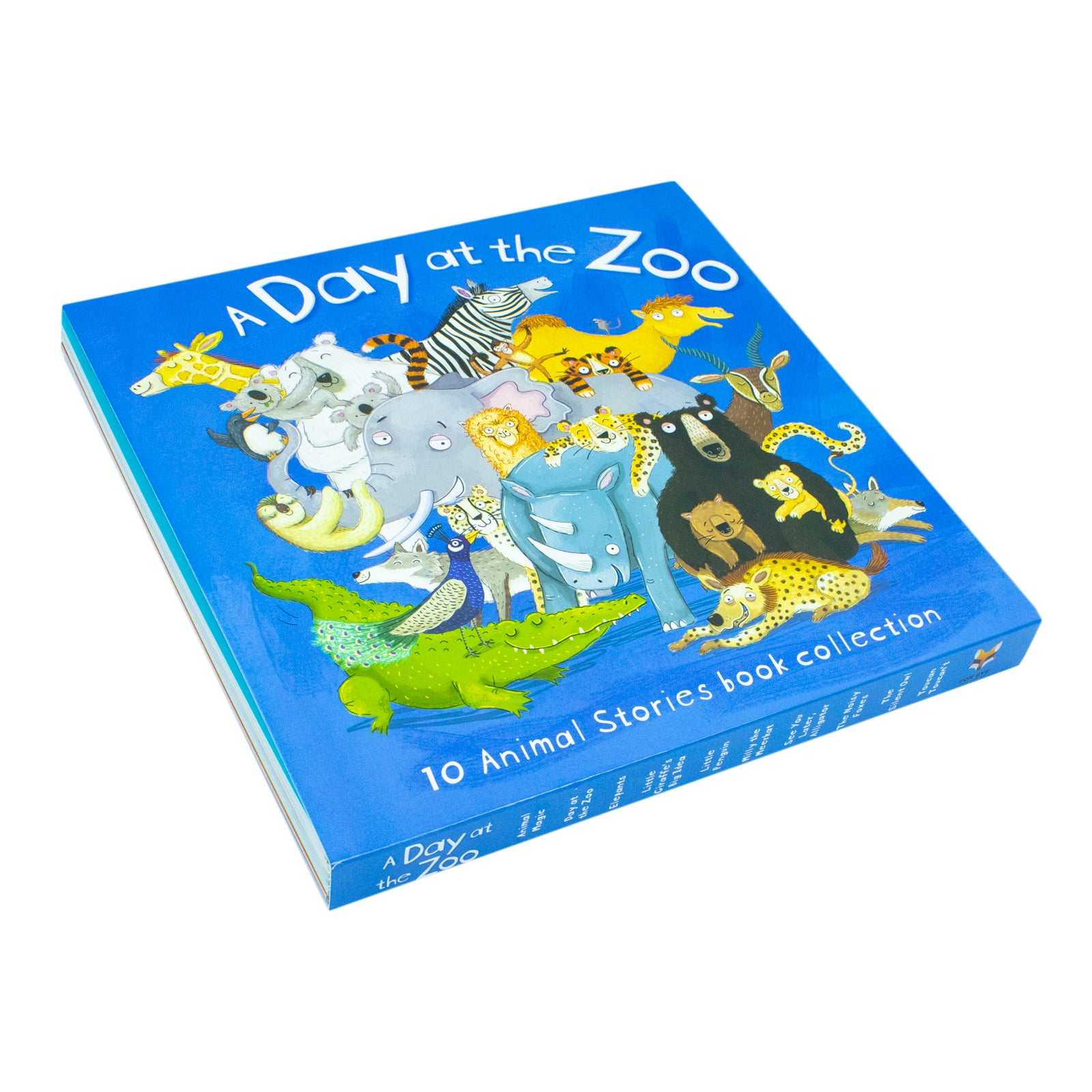 A Day at the Zoo Animal Stories Collection - full book set spread showing all 10 illustrated titles