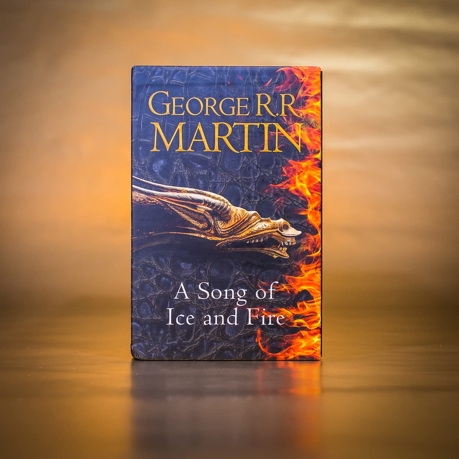 A Song of Ice and Fire box set slipcase detail, George R.R. Martin fantasy collection
