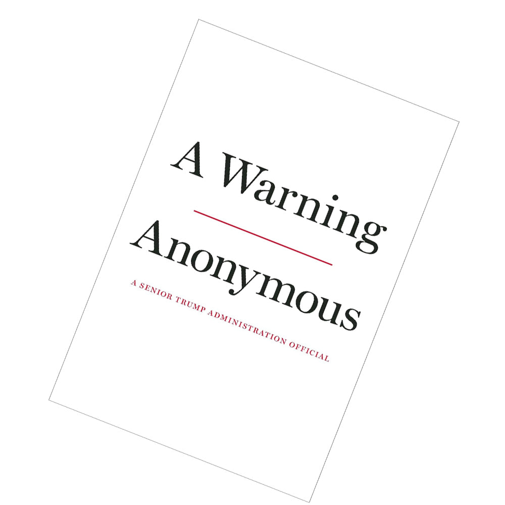A Warning by Anonymous - back cover of the UK hardback political biography edition