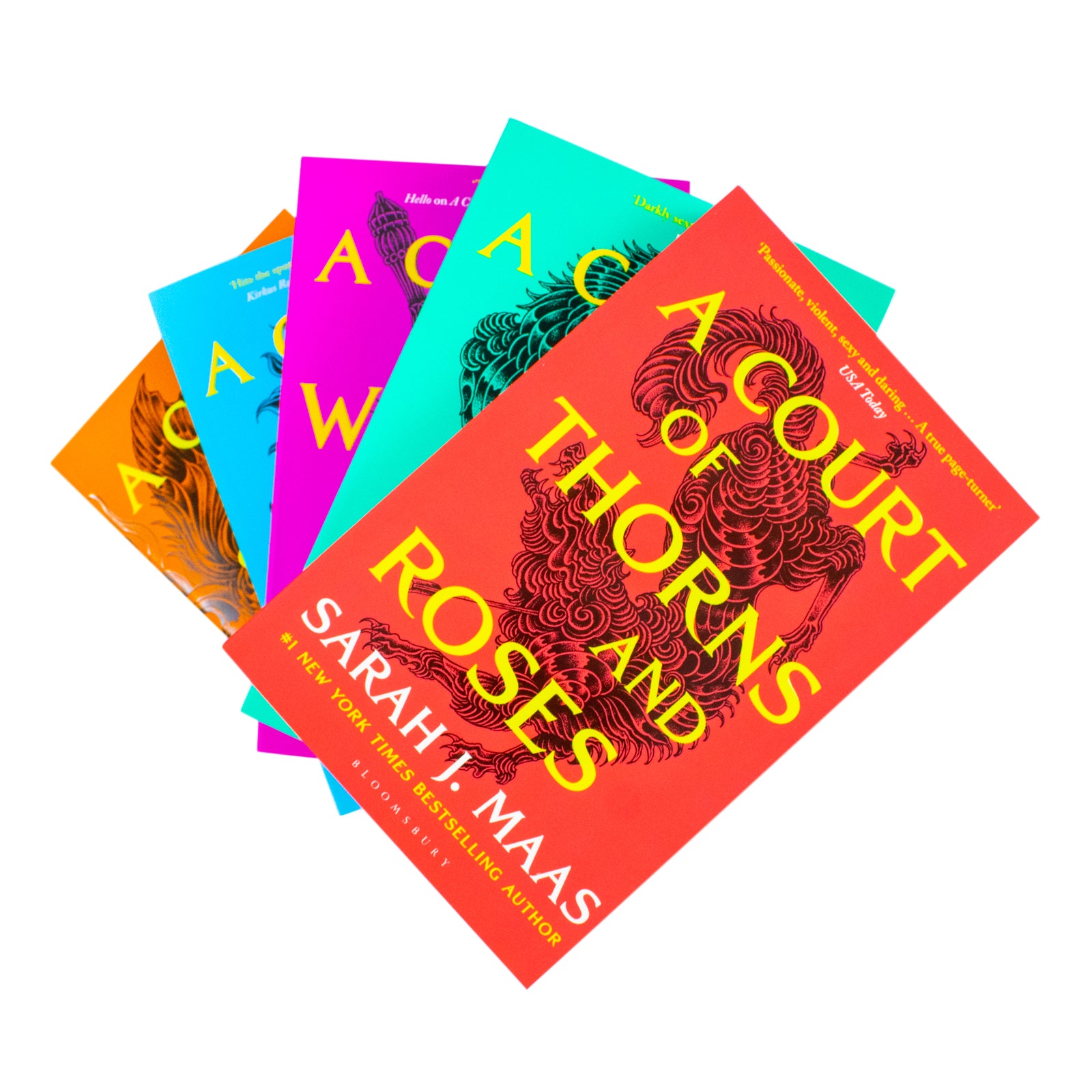 Cover detail of A Court of Thorns and Roses paperback box set by Sarah J. Maas