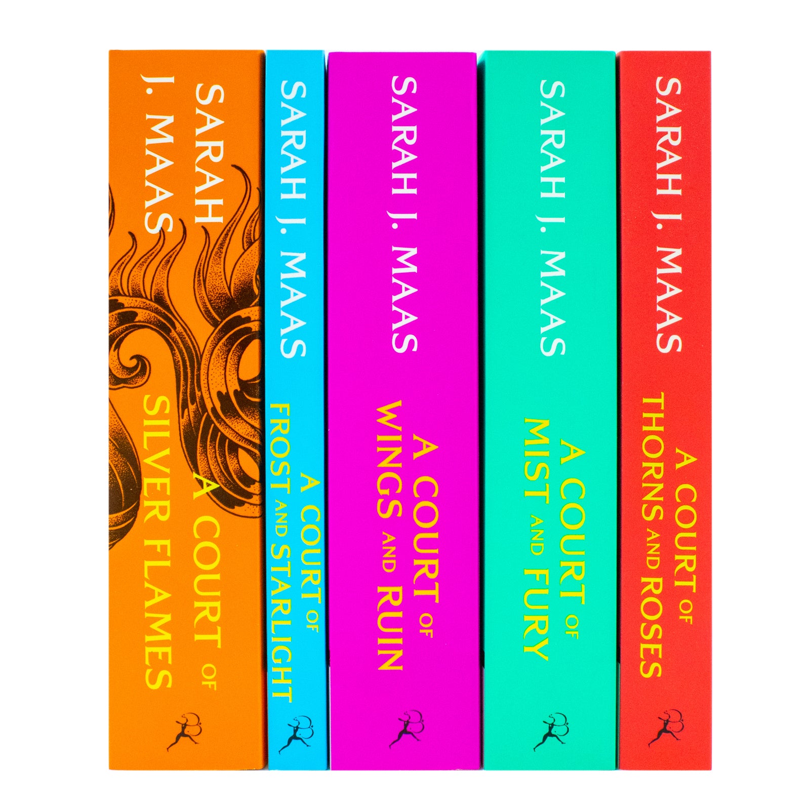Back cover view of A Court of Thorns and Roses paperback box set by Sarah J. Maas