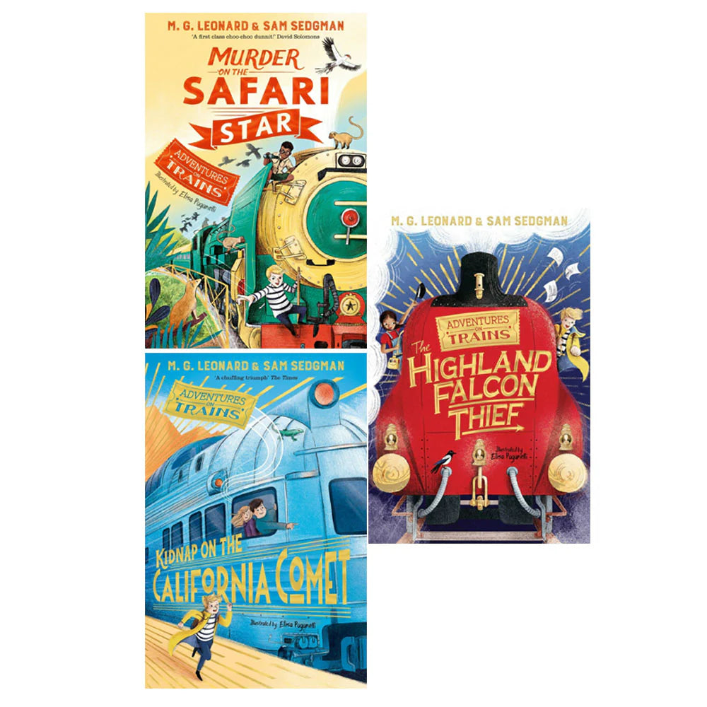 Adventures on Trains 3 Books Collection Set by M.G. Leonard and Sam Sedgman - paperback boxed set for ages 9-14