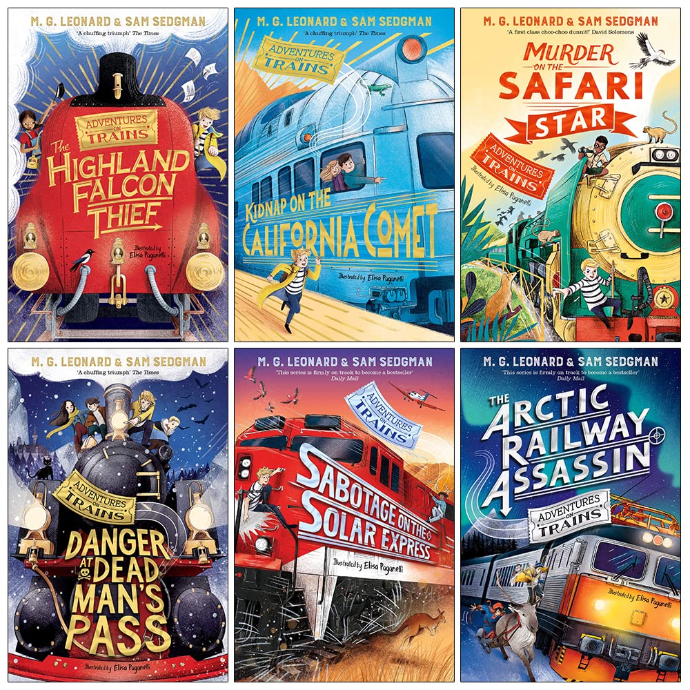 Adventures on Trains 6 Books Collection Set by M. G. Leonard and Sam Sedgman - paperback box set for ages 9-11