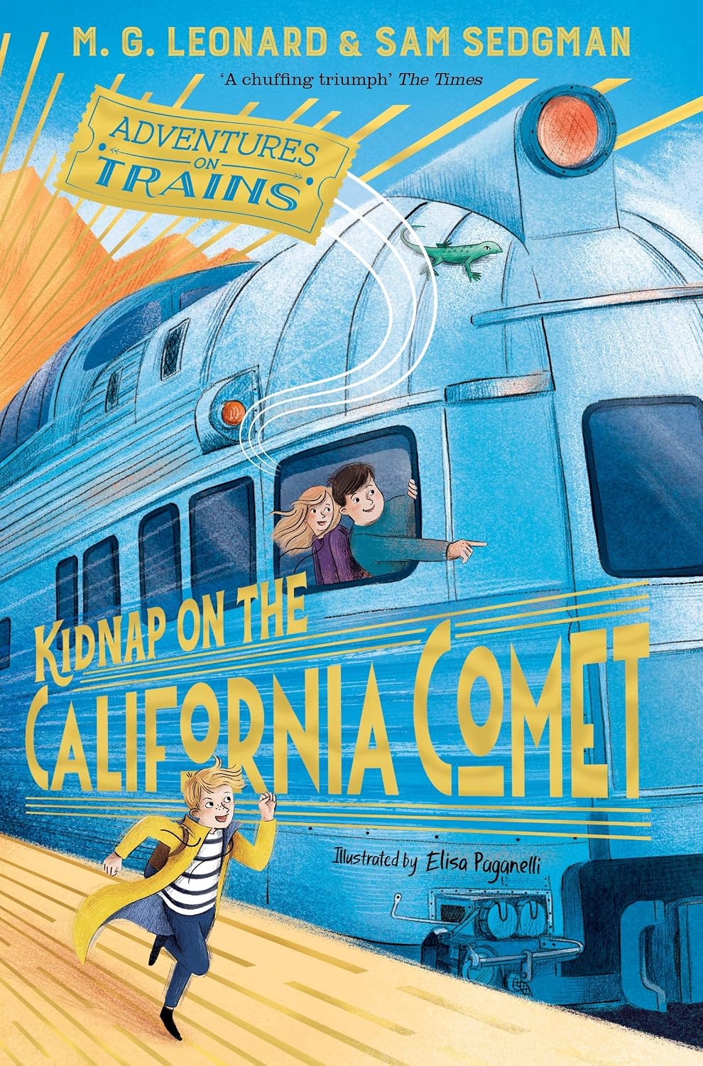 Kidnap on the California Comet paperback cover from the Adventures on Trains series