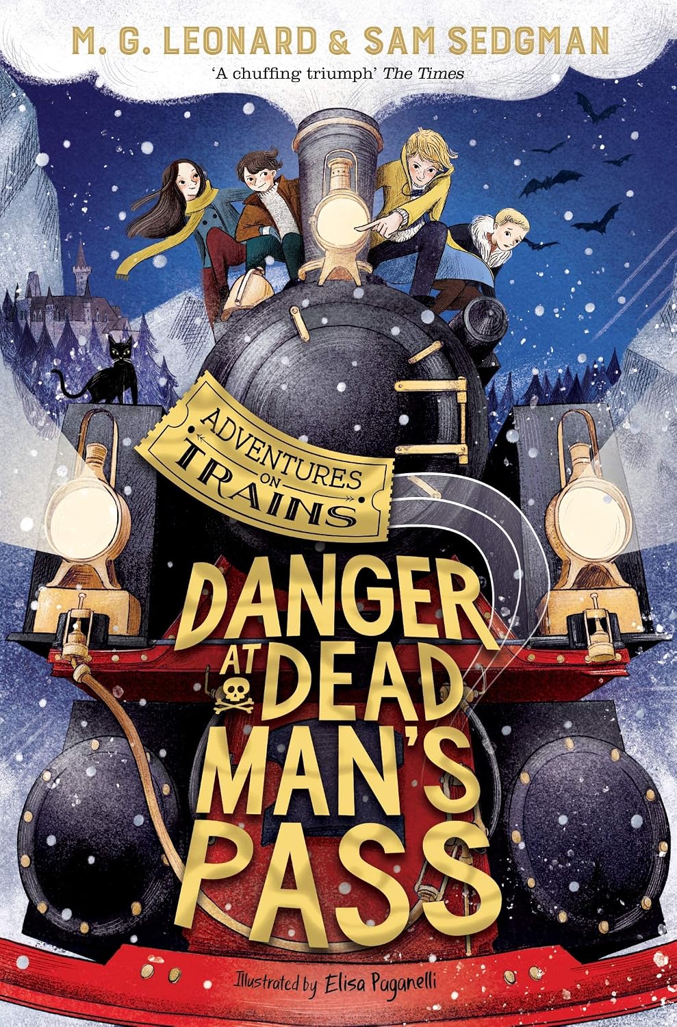 Danger at Dead Man's Pass paperback cover from the Adventures on Trains series
