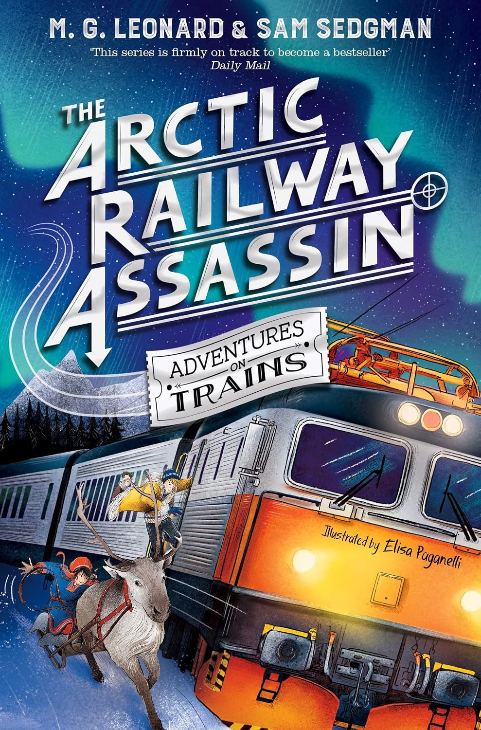 The Arctic Railway Assassin paperback cover from the Adventures on Trains series
