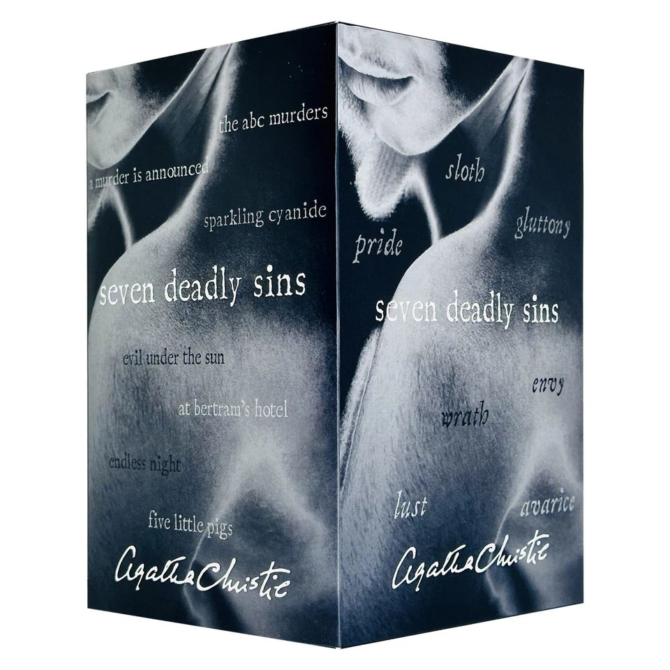 Agatha Christie Seven Deadly Sins 7 Books Collection Box Set spine view - new paperback crime fiction gift set