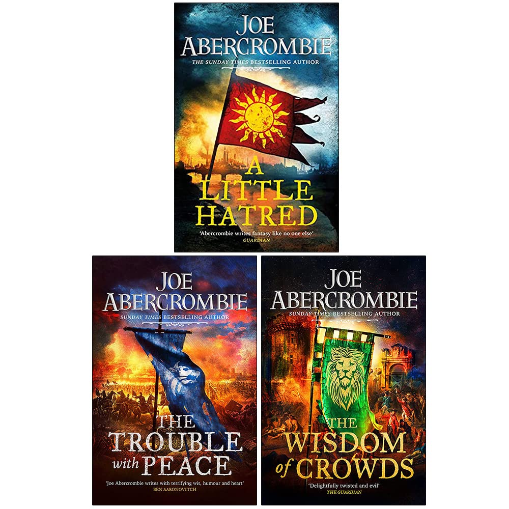 The Age of Madness Trilogy by Joe Abercrombie 3 Books Collection Set - A Little Hatred, The Trouble With Peace, The Wisdom of Crowds - Paperback
